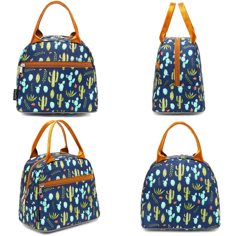 FlowFly Insulated Lunch Cooler Bag - Tote Bag Organizer for Women/Men, Cactus - Image 5